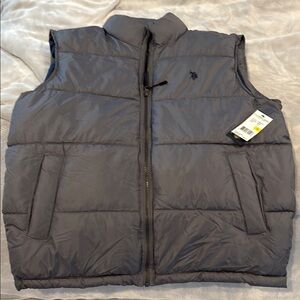 U.S. Polo Assn. Charcoal Puffer Vest